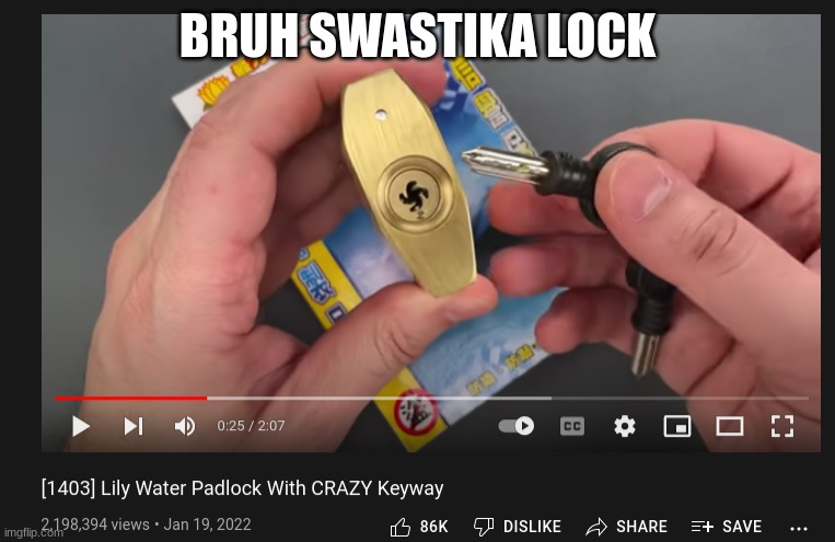 swastika lock | BRUH SWASTIKA LOCK | made w/ Imgflip meme maker