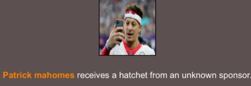 Patrick Mahomes hatchet Blank Meme Template