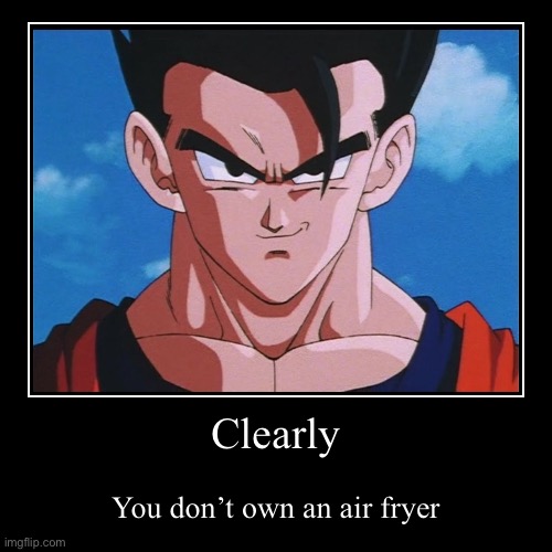 Clearly, you don’t own an air fryer (DBZ Edition) Imgflip