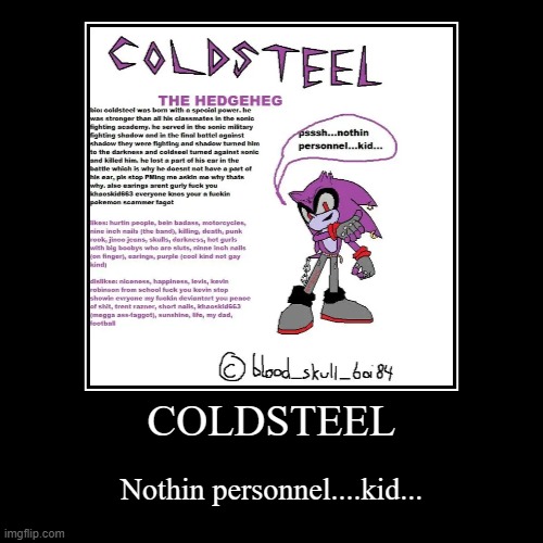 a hilariously bad Sonic OC (which you probably already knew about) | image tagged in funny,demotivationals,sonic,deviantart | made w/ Imgflip demotivational maker