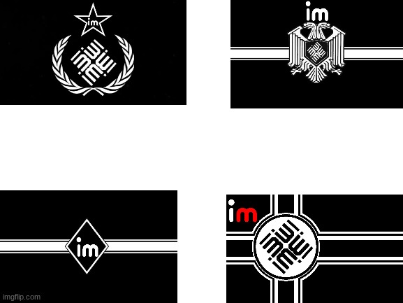 heres my 4 flags that i made out of boredom which one is better? | image tagged in blank white template | made w/ Imgflip meme maker