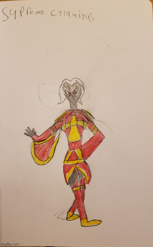 So I drew Mah girl (Supreme) Calamitas | image tagged in reference was used | made w/ Imgflip meme maker