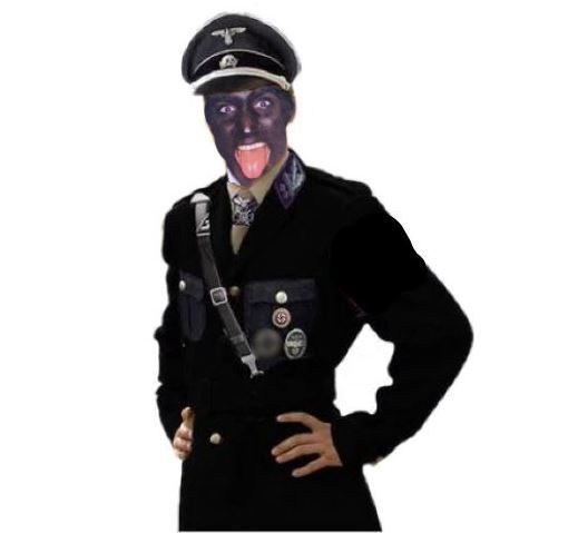 High Quality Blackface Hitler Trudeau Blank Meme Template