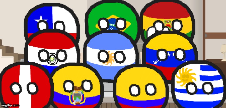 South American countryballs in living room | image tagged in south american countryballs in living room | made w/ Imgflip meme maker