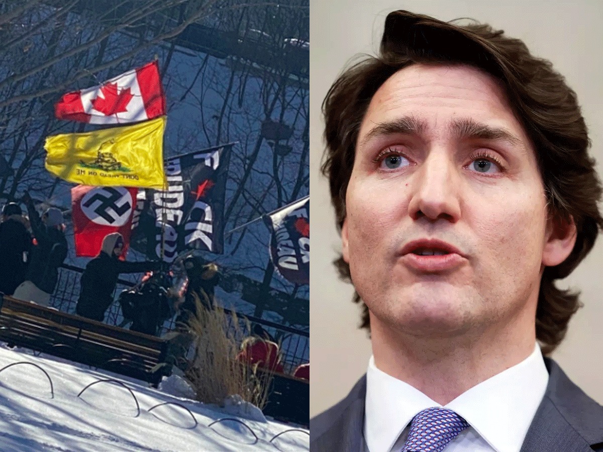 Swastika Trudeau Blank Meme Template