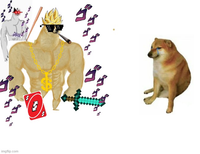 cheems và anh bạn | image tagged in memes,buff doge vs cheems | made w/ Imgflip meme maker
