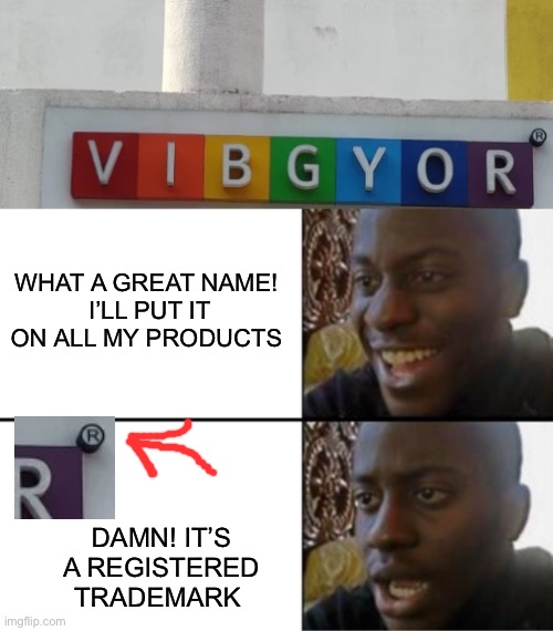 WHAT A GREAT NAME! 
I’LL PUT IT ON ALL MY PRODUCTS DAMN! IT’S A REGISTERED TRADEMARK | image tagged in oh yeah oh no | made w/ Imgflip meme maker