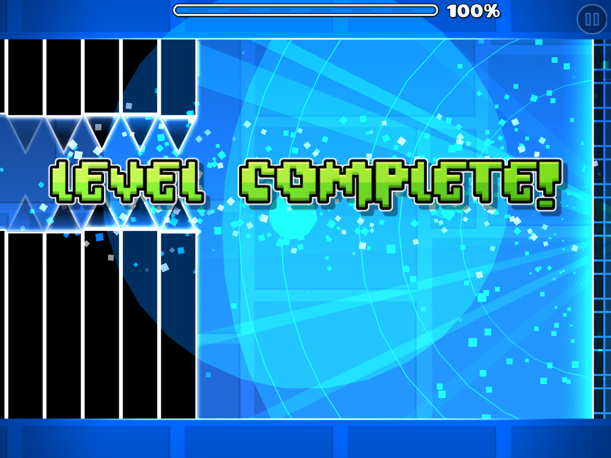 High Quality Geometry dash straight fly completed Blank Meme Template
