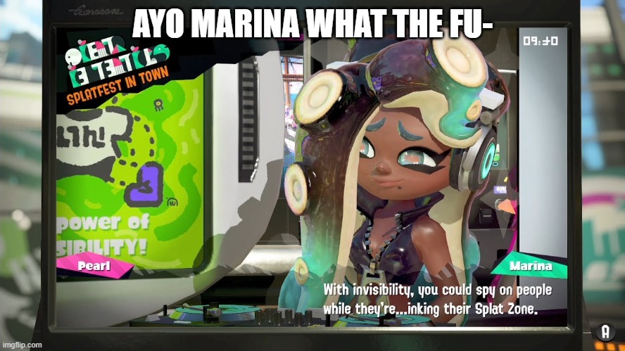 Shit just went from 0 to 100 real quick | AYO MARINA WHAT THE FU- | made w/ Imgflip meme maker