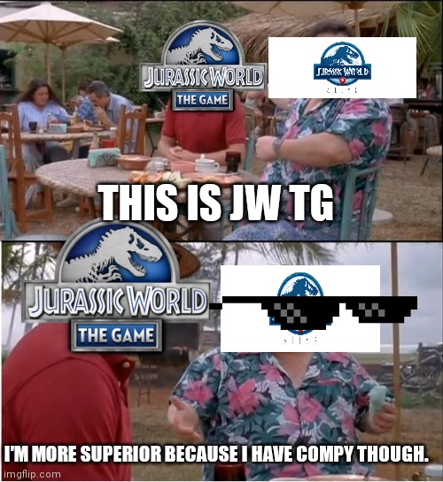 See Nobody Cares | THIS IS JW TG; I'M MORE SUPERIOR BECAUSE I HAVE COMPY THOUGH. | image tagged in memes,see nobody cares | made w/ Imgflip meme maker