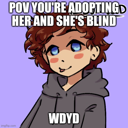 No joke or op ocs, preferably no military either | POV YOU'RE ADOPTING HER AND SHE'S BLIND; WDYD | made w/ Imgflip meme maker