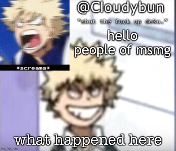 Bakuhoe | hello people of msmg; what happened here | image tagged in bakuhoe | made w/ Imgflip meme maker