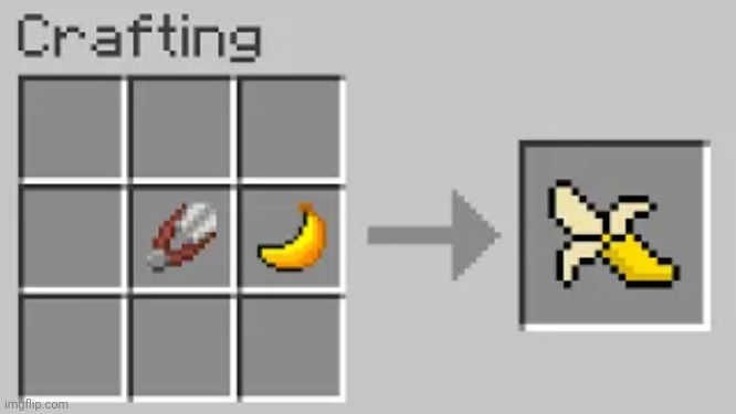 Hmmmm yes, banana | image tagged in minecraft | made w/ Imgflip meme maker