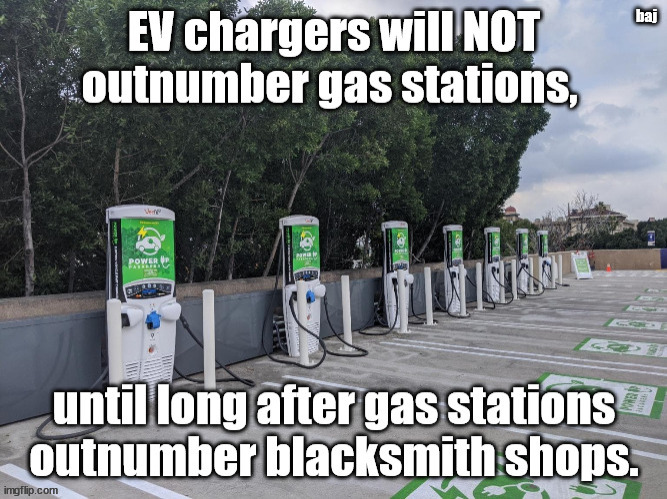 Electric vehicle charging stations | baj | image tagged in ev charging,gas stations,blacksmith shops | made w/ Imgflip meme maker