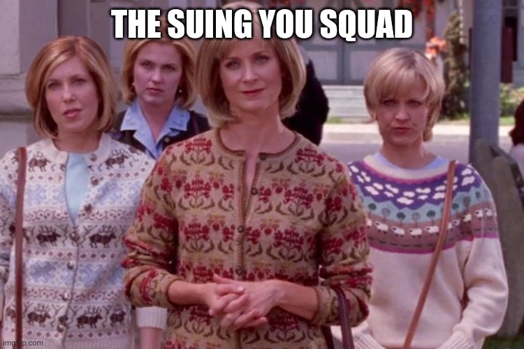 Karens | THE SUING YOU SQUAD | image tagged in karens | made w/ Imgflip meme maker