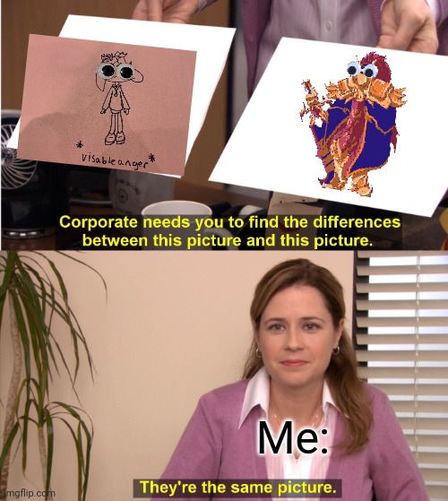 The LORDE was a joke boss, they basically used Yharim's model and placed googly eyes on it | Me: | image tagged in memes,they're the same picture | made w/ Imgflip meme maker