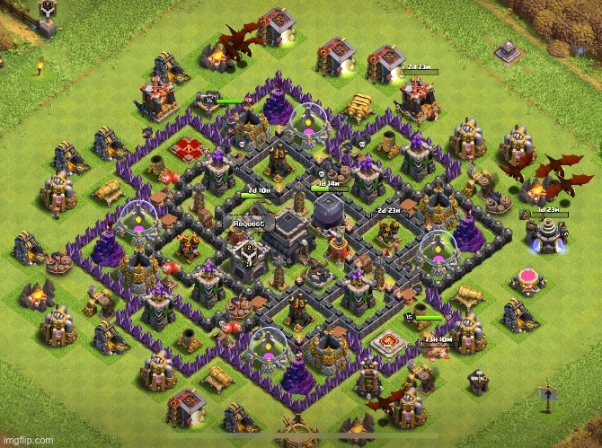 My coc be looking good (also i didnt use a tutorial to make this, i did ...