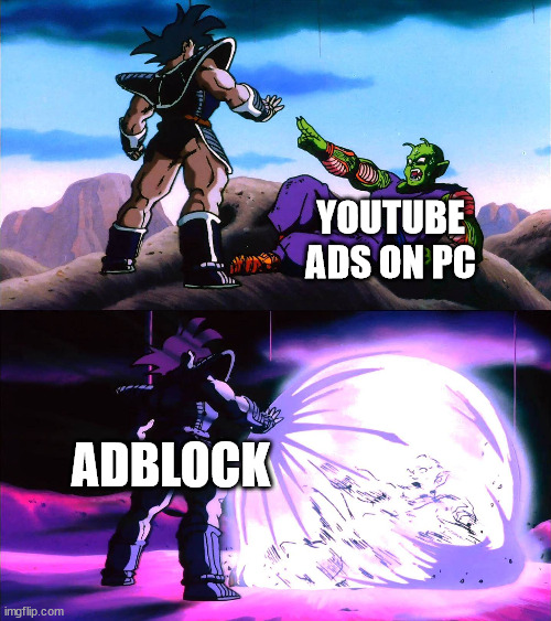 Turles | YOUTUBE ADS ON PC; ADBLOCK | image tagged in turles | made w/ Imgflip meme maker