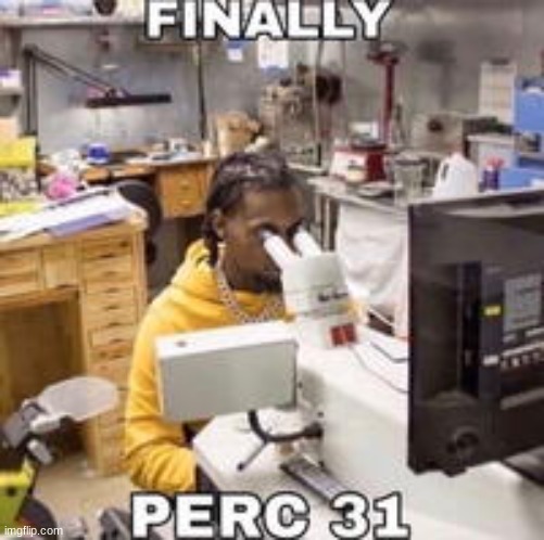 they finally made perc 31 | made w/ Imgflip meme maker