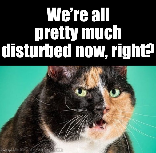 We’re all pretty much disturbed now, right? | made w/ Imgflip meme maker