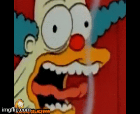 Krusty the clown has some problems | image tagged in gifs,krusty the clown | made w/ Imgflip images-to-gif maker