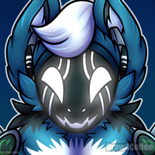 I finally got my art from the twitch stream yesterdat (watermark of maker on image) | image tagged in elias the protogen by draw4coffee | made w/ Imgflip meme maker