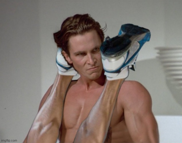 image tagged in extreme yoga,contortionist,american psycho,patrick bateman,christian bale,horror movie | made w/ Imgflip meme maker