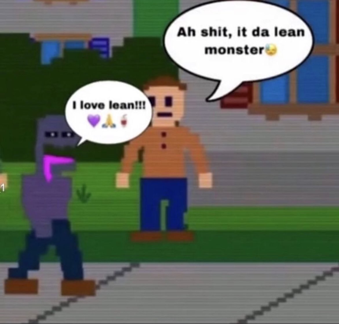 High Quality Da lean monster Blank Meme Template