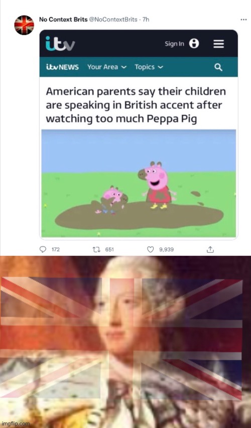 The British Uprising, started by oinkers | image tagged in great britain,king george iii | made w/ Imgflip meme maker