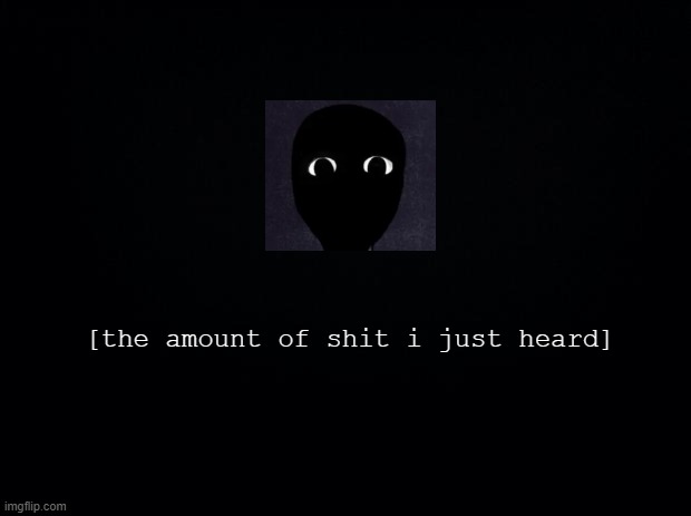 Black background | [the amount of shit i just heard] | image tagged in black background | made w/ Imgflip meme maker