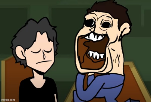 He's eating his bad thoughts | made w/ Imgflip meme maker