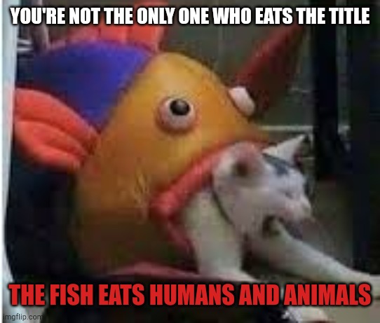 YOU'RE NOT THE ONLY ONE WHO EATS THE TITLE THE FISH EATS HUMANS AND ANIMALS | made w/ Imgflip meme maker