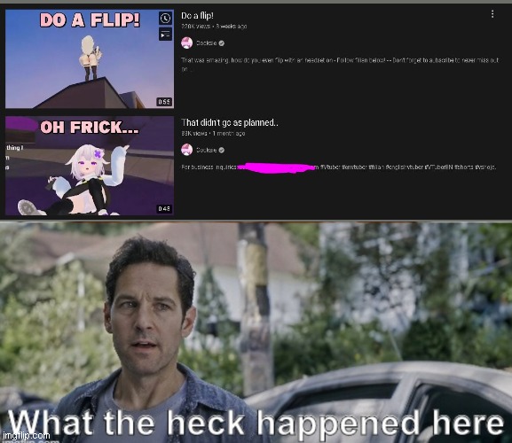 sorry for low quality, did it with a snipping tool. | image tagged in antman what the heck happened here,do a flip | made w/ Imgflip meme maker