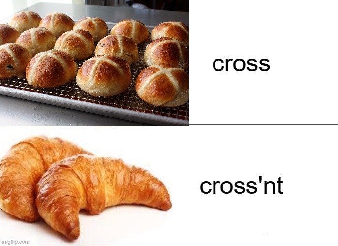cross; cross'nt | image tagged in haha | made w/ Imgflip meme maker