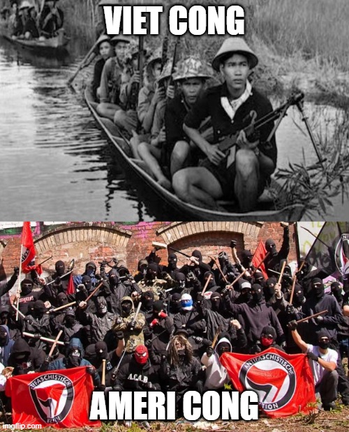 Know your enemy | VIET CONG; AMERI CONG | image tagged in politics | made w/ Imgflip meme maker