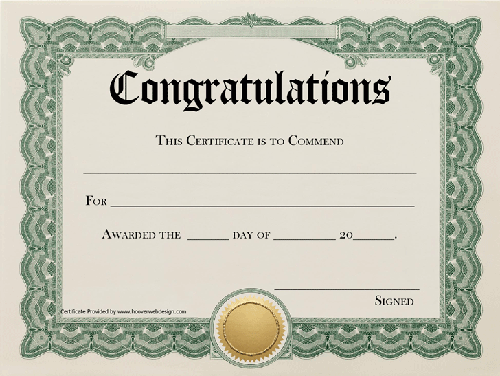 congratulations certificate Blank Meme Template