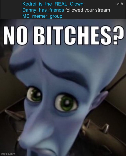 Daddy~ ngh~ | image tagged in no bitches megamind | made w/ Imgflip meme maker