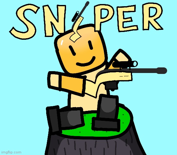 TDS Sniper (Don't mind about the sniper having no trigger) | image tagged in tds,tower defense simulator,sniper,roblox,drawing | made w/ Imgflip meme maker
