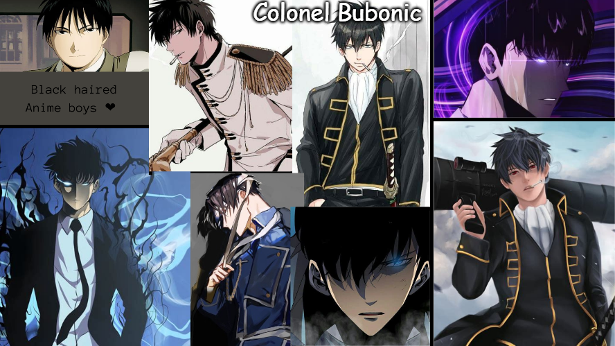 High Quality Bubonic's Black haired anime boys temp Blank Meme Template