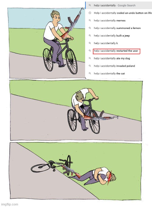 Ussr | image tagged in memes,bike fall | made w/ Imgflip meme maker