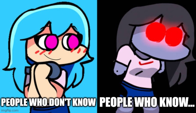 People who don't know vs People who know - FNF Sky Edition | PEOPLE WHO KNOW... PEOPLE WHO DON'T KNOW | image tagged in people who don't know vs people who know,sky,friday night funkin,fnf,memes | made w/ Imgflip meme maker