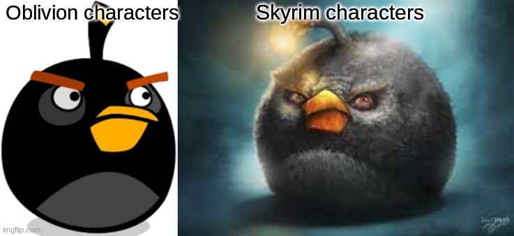 elder scrolls meme | Skyrim characters; Oblivion characters | image tagged in gaming,elder scrolls,skyrim,oblivion | made w/ Imgflip meme maker