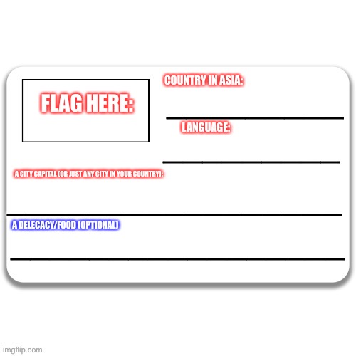 High Quality Only_Asians postcard Blank Meme Template