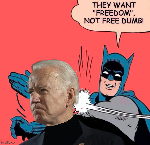 Joe's a Little Confused | THEY WANT "FREEDOM",
NOT FREE DUMB! | image tagged in biden blundered again,joe biden | made w/ Imgflip meme maker