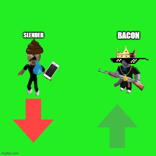 Bacon vs Toxic Slender | BACON; SLENDER | image tagged in memes,blank transparent square | made w/ Imgflip meme maker
