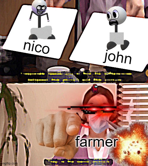 They're The Same Picture | nico; john; farmer | image tagged in memes,they're the same picture | made w/ Imgflip meme maker
