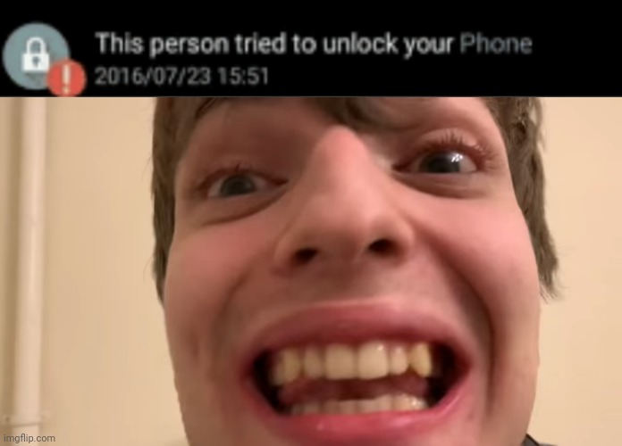 Okay, see you tomorrow! | image tagged in this person tried to unlock your phone insert image below,russian guy staring,vernam,phone,memes,funny | made w/ Imgflip meme maker