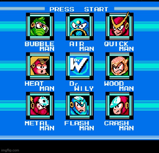 Updated MM2 template for OC stream | image tagged in mega man 2 template | made w/ Imgflip meme maker