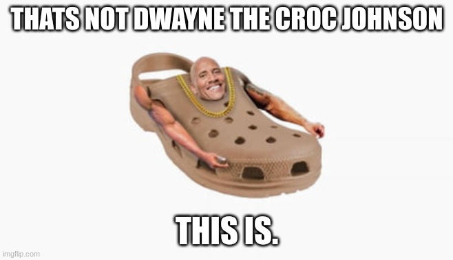 THATS NOT DWAYNE THE CROC JOHNSON THIS IS. | made w/ Imgflip meme maker
