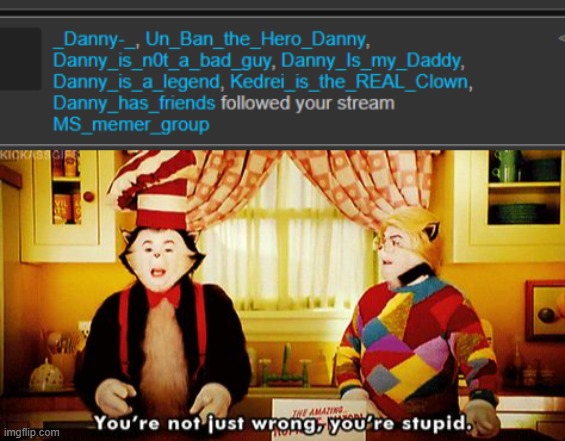 image tagged in you're not just wrong you're stupid | made w/ Imgflip meme maker